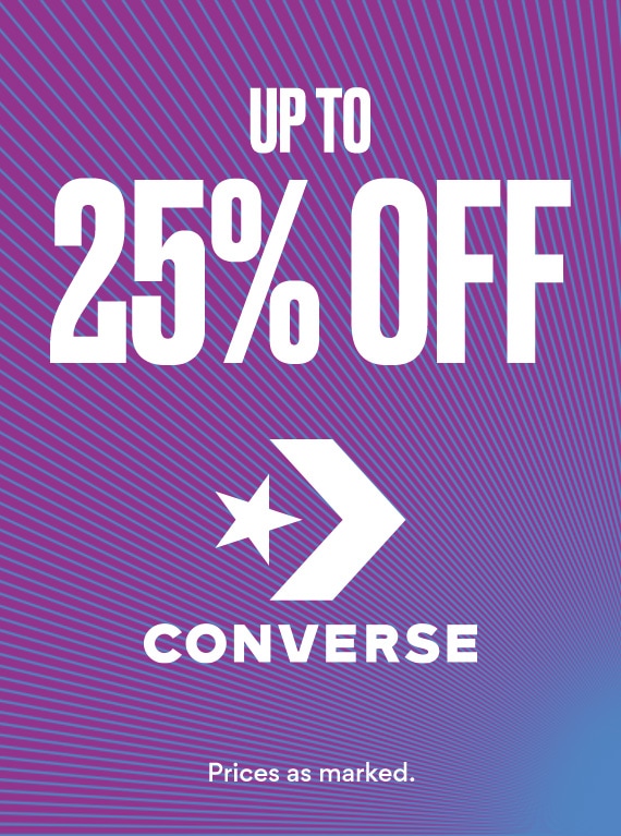 Up to 25% OFF Converse. prices as marked