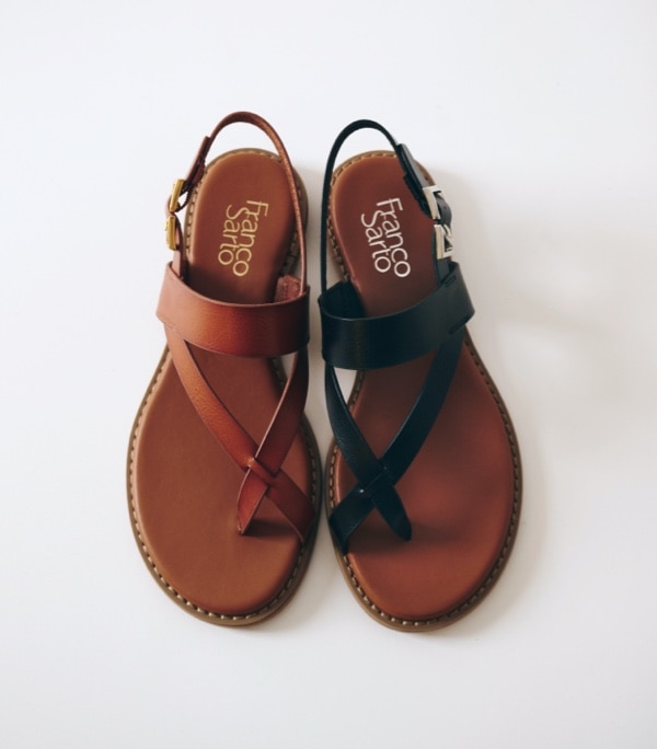 black and brown franco sarto sandals