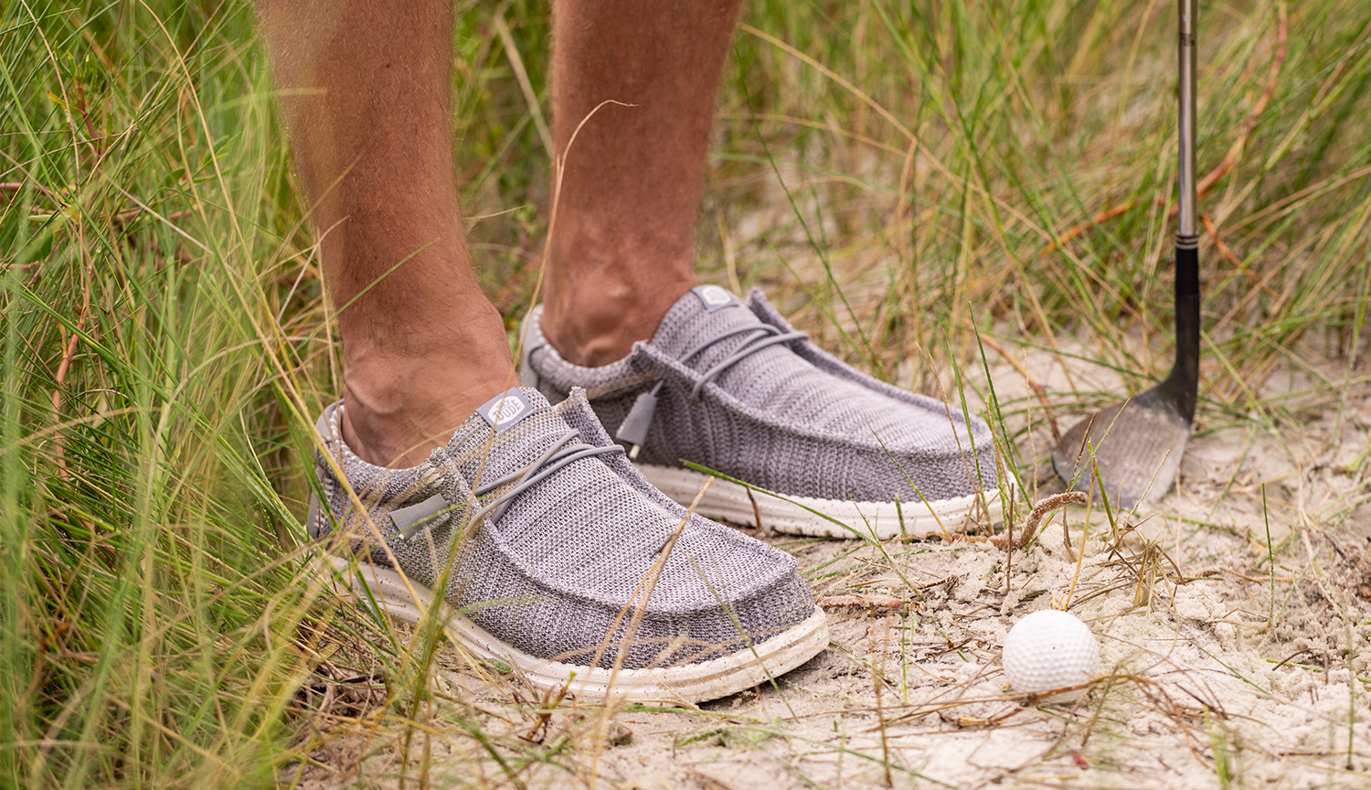 HeyDude slip on canvas shoes