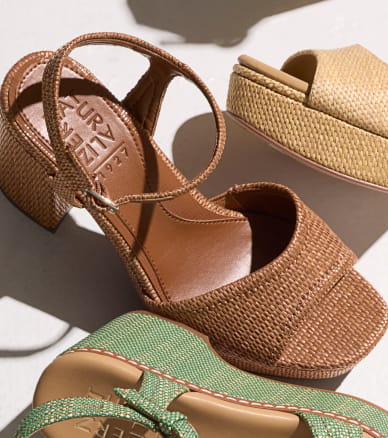 assortment of sandals with differing textures
