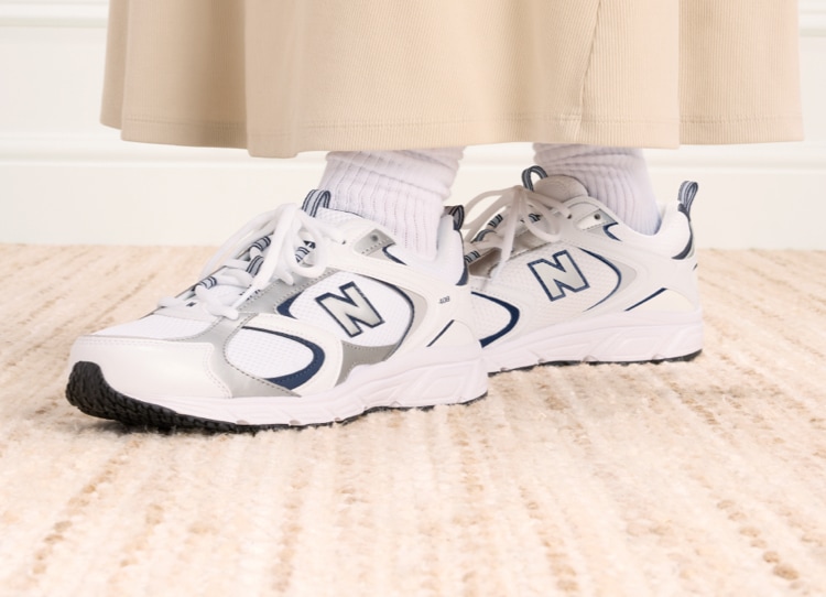White and Grey New Balance Y2K sneakers