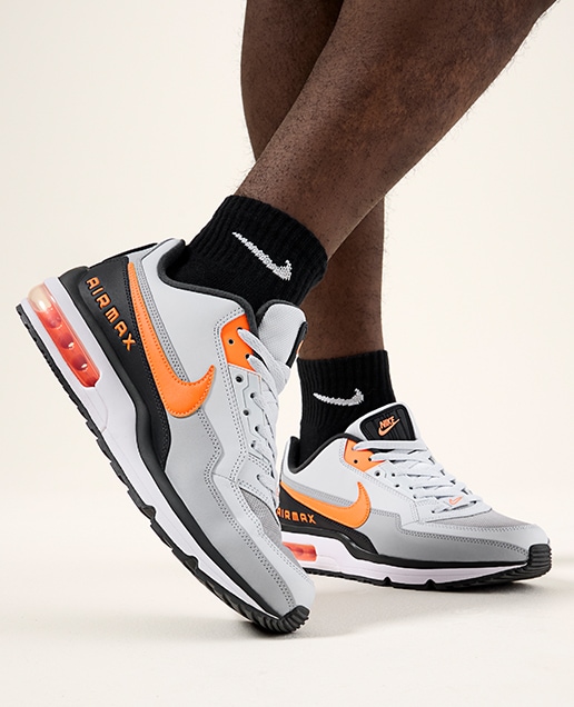 white grey and orange Nike air max sneakers