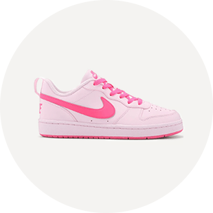 pink kids nike court sneaker