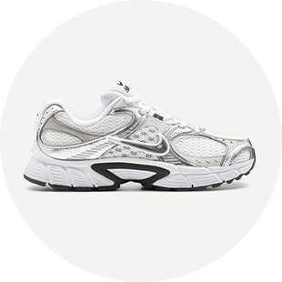 silver white and black women's nike V5 RNR y2k sneaker