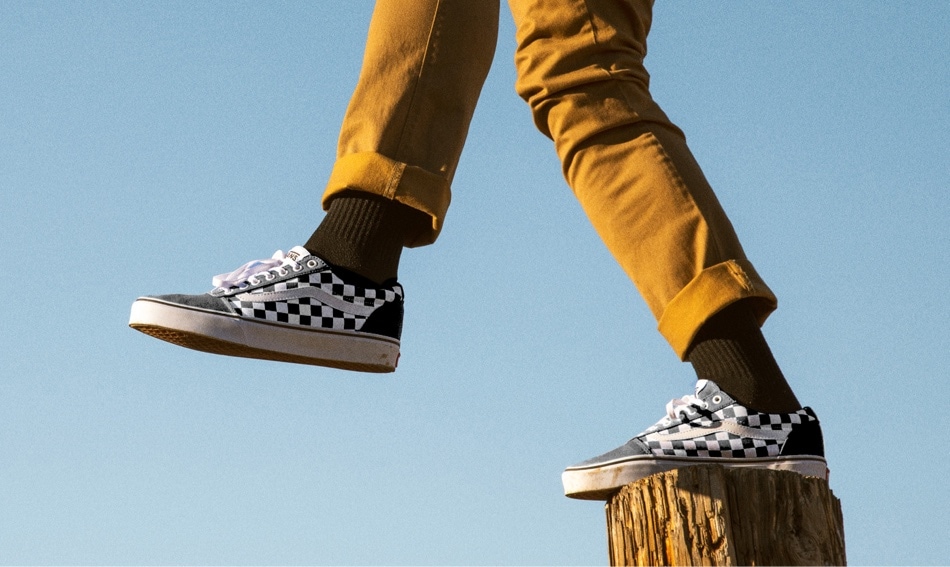 checkerboard vans dsw