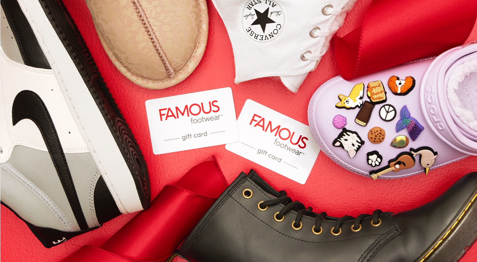 famous footwear gift cards among shoes from different brands
