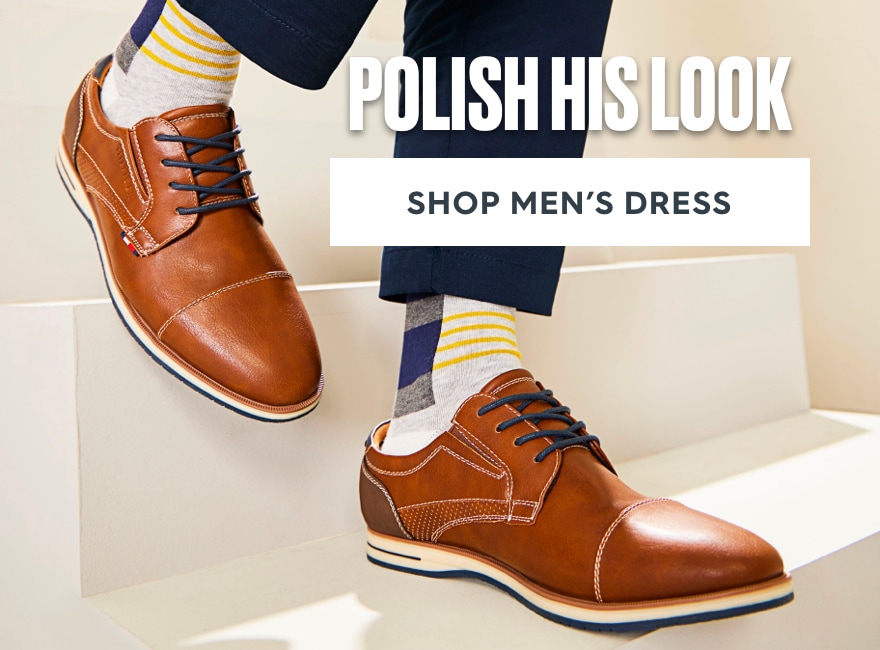 polish his look. shop mens dress shoes