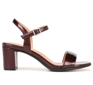 brown shiny daytime heels
