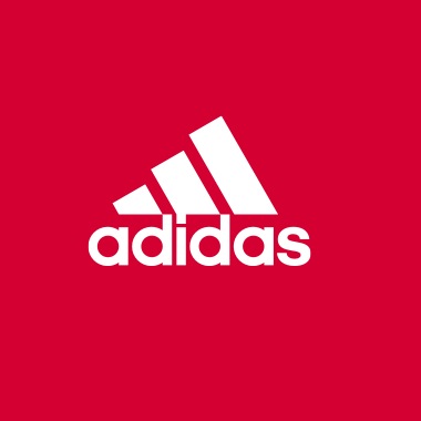 adidas logo with red background