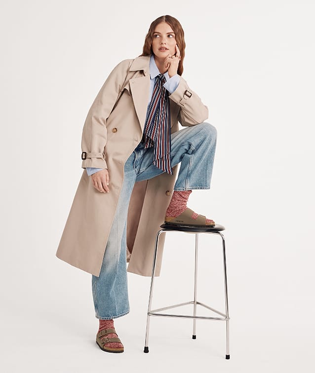 woman wearing Birkenstock footbed sandals
