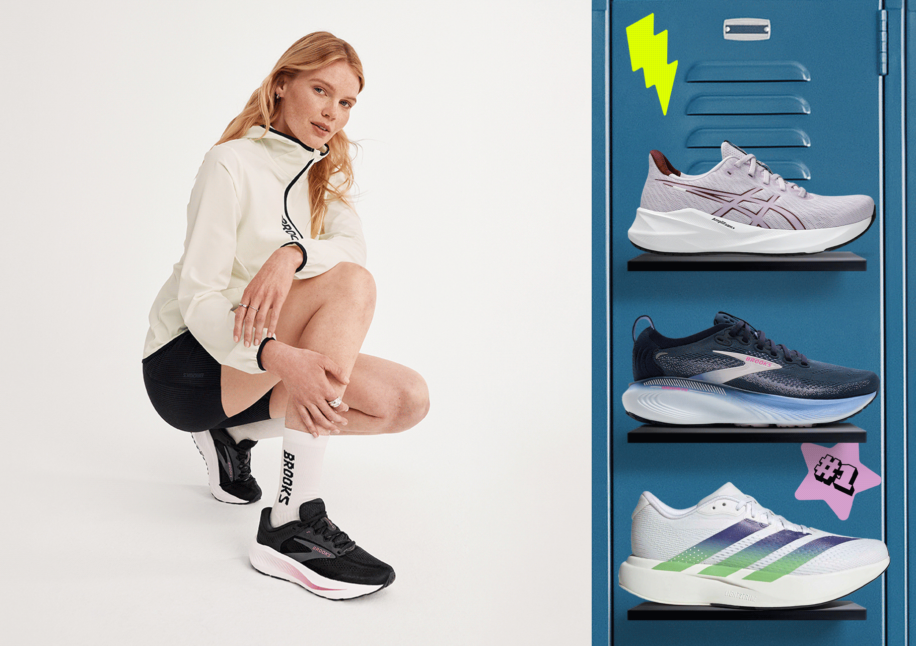 woman wearing Performance running sneakers