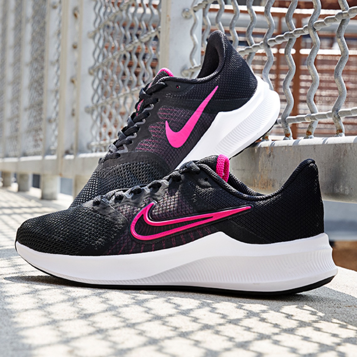 Womens Nike Running Pink Black Shoes