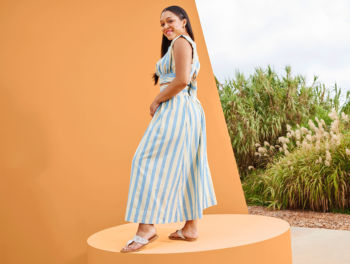 Gif of women wearing sandals