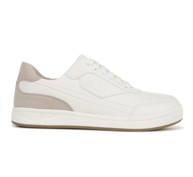 white and nude pickleball shoes