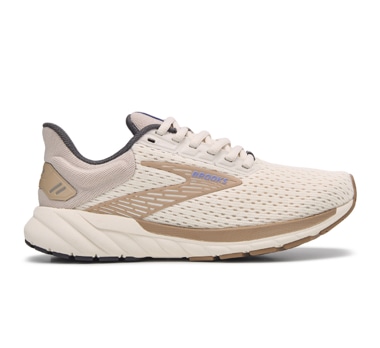 light brown and neutral Brooks running and training shoes