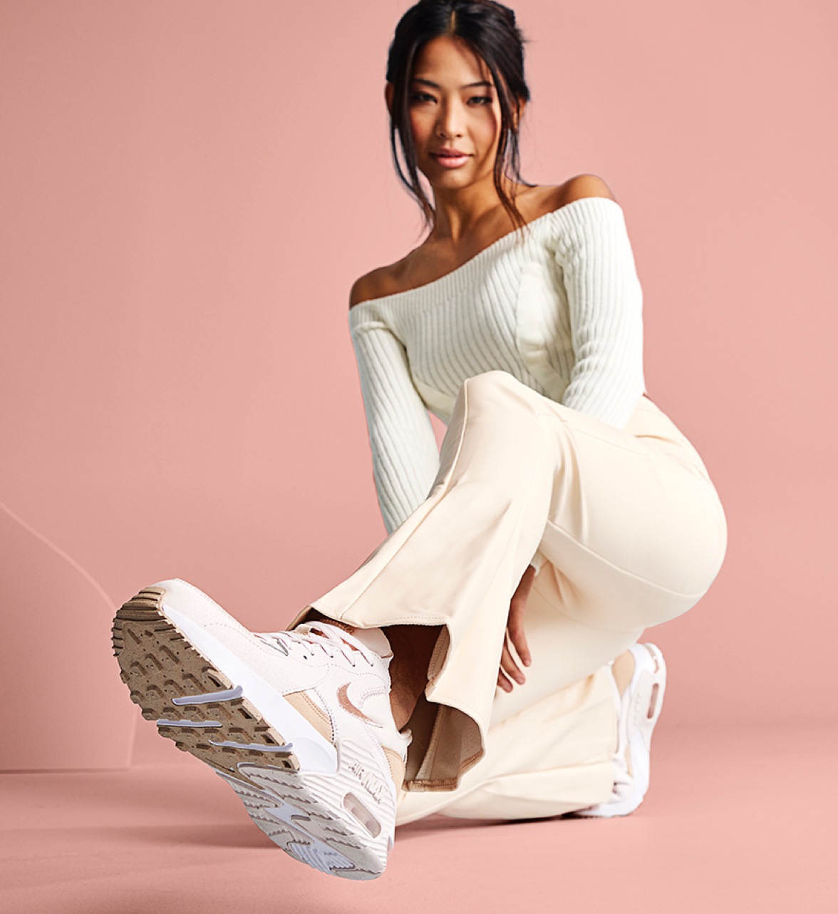 Woman wearing Nike Air Max sneakers