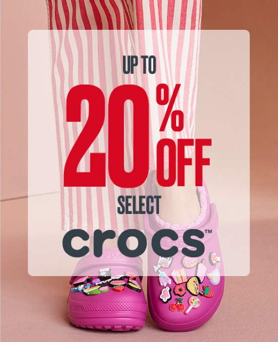 Up to 20% off Select Crocs