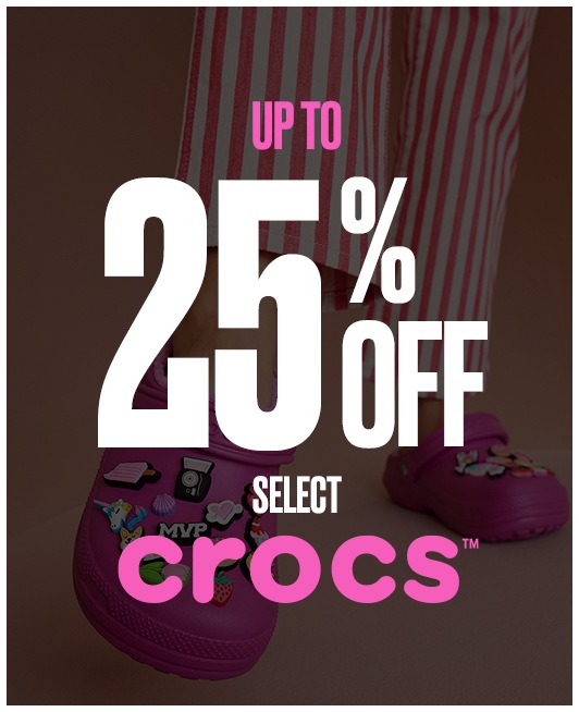 up to 25% select crocs