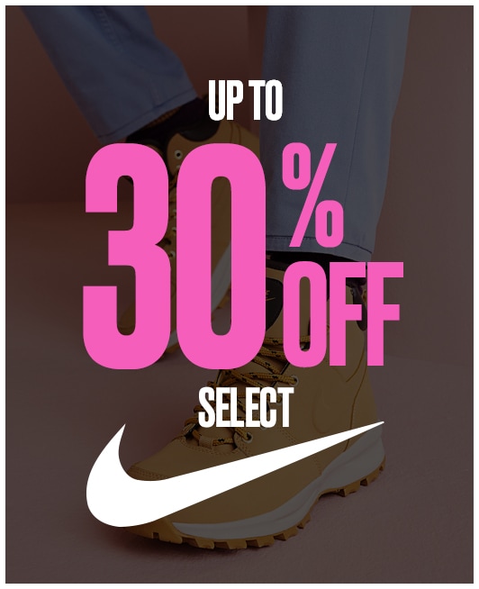 up to 30% off select nike