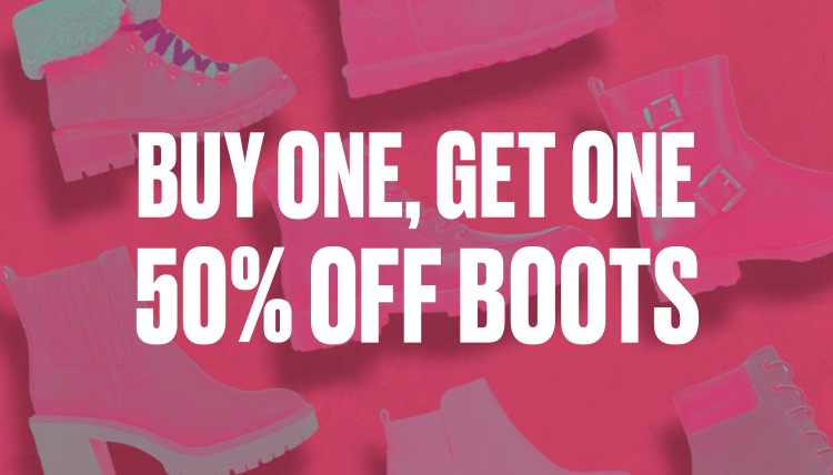Buy One, Get One 50% OFF Boots with code BOGOBOOTS