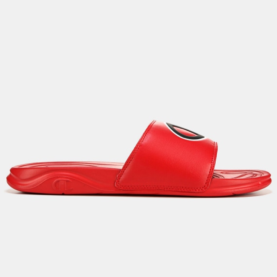 Red Athletic Slides