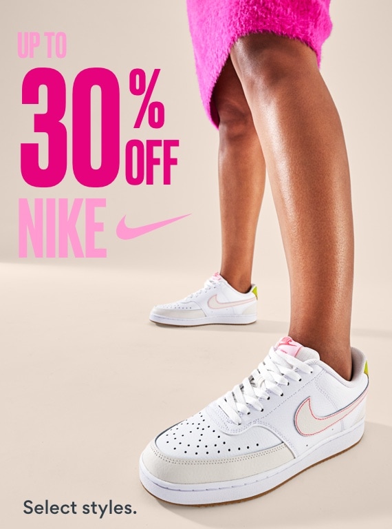 up to 30% off select nike