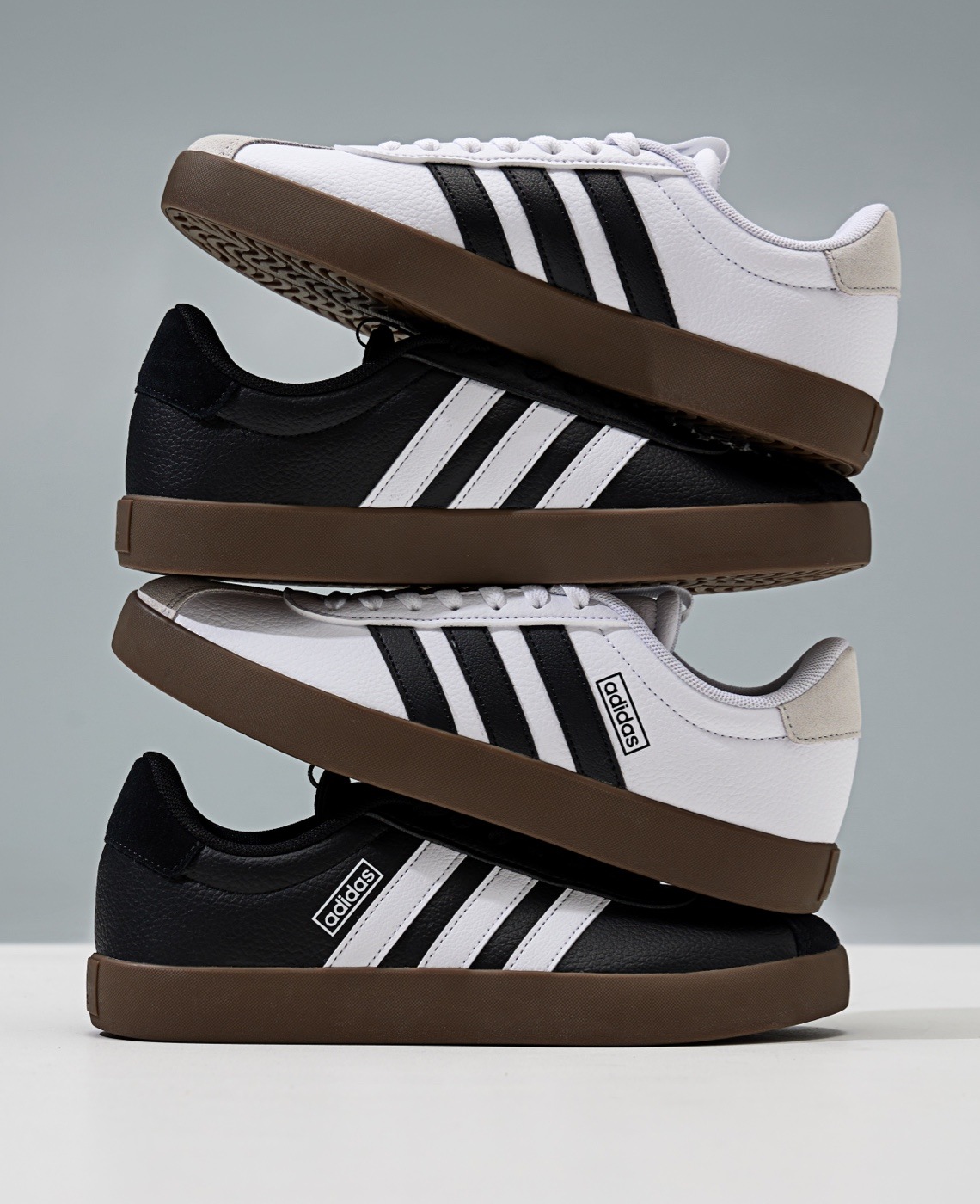 black and white adidas court shoes