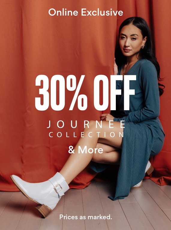 30% off journee collection and more. prices as marked
