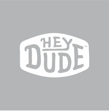 gray and white heydude logo