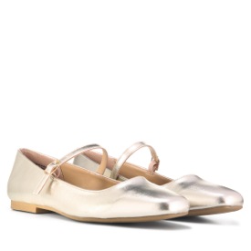 womens gold ballet flats