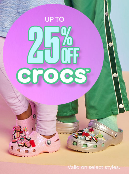 up to 25% off crocs