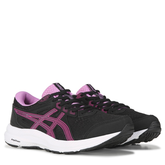 Asics Content 8 Running Shoe in Black/Orchid