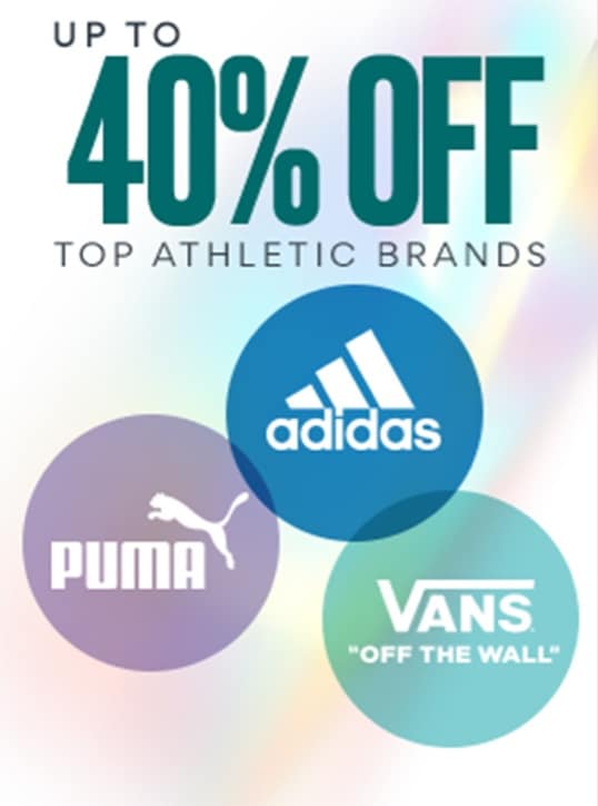 up to 40% off top athletic brands