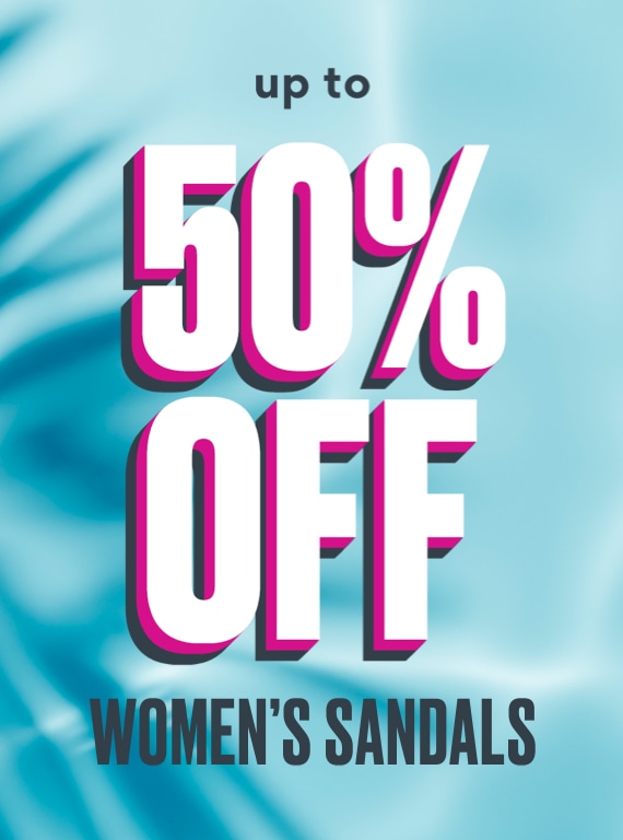 up to 50% off women's sandals
