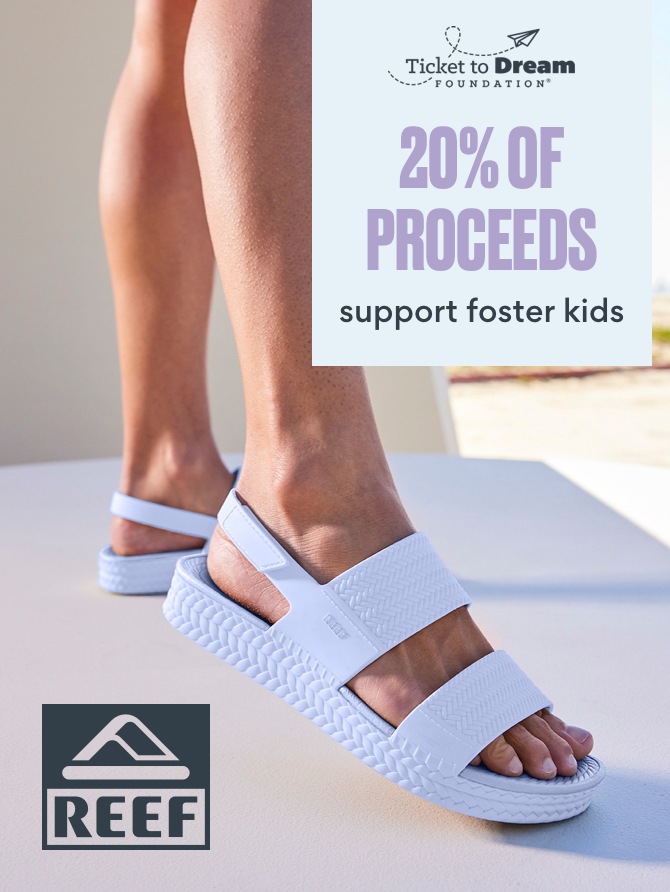 20% of reef proceeds go to ticket to dream