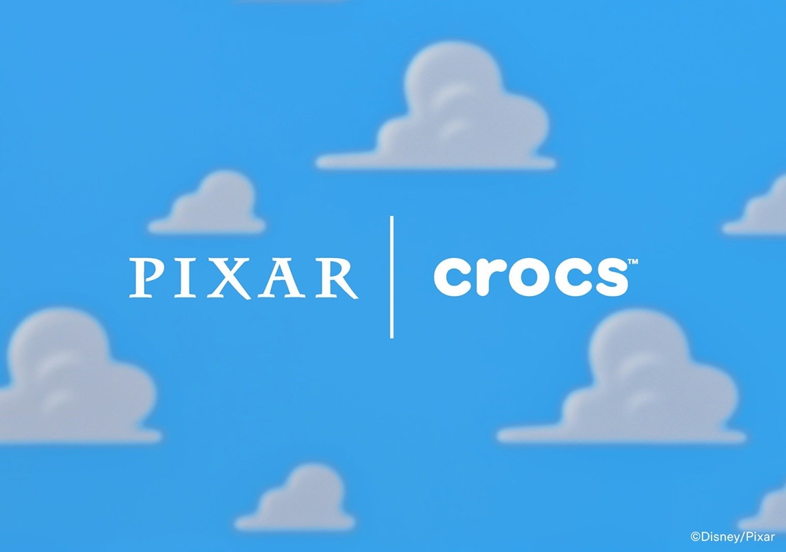 pixar and crocs with clouds in the background