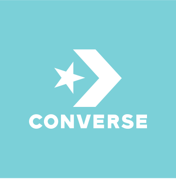 converse logo with turquoise background
