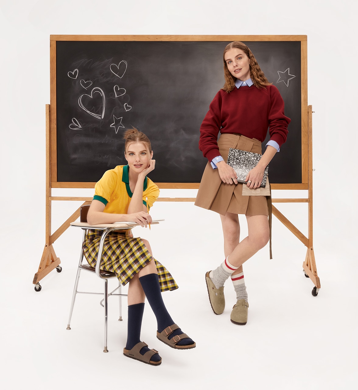 Women wearing Birkenstock shoes