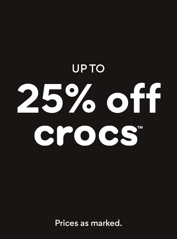 up to 25% off crocs