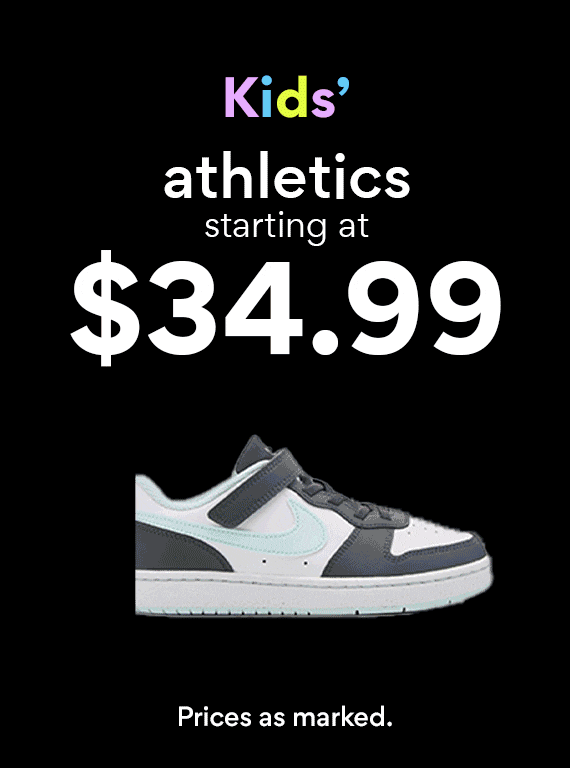 kids athletics starting at $34.99