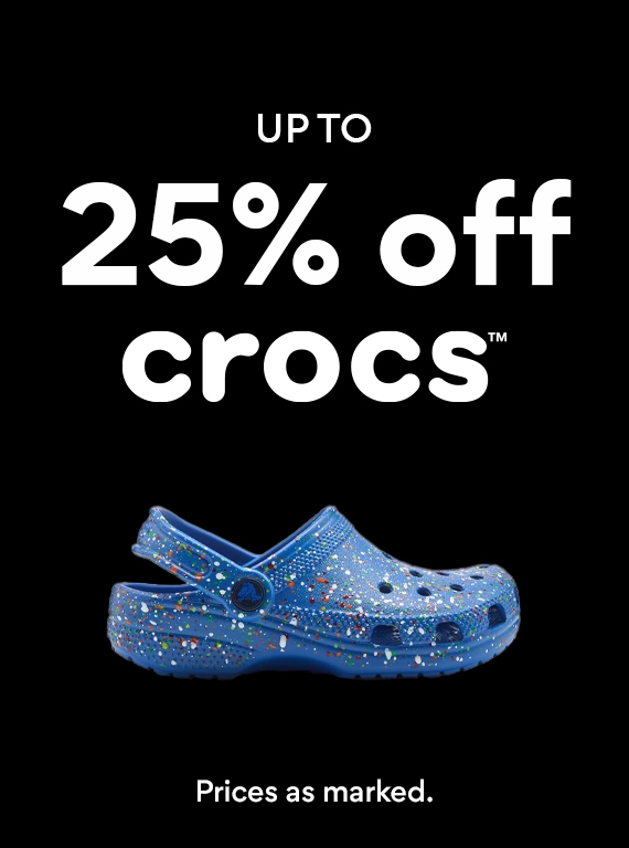 up to 25% off crocs
