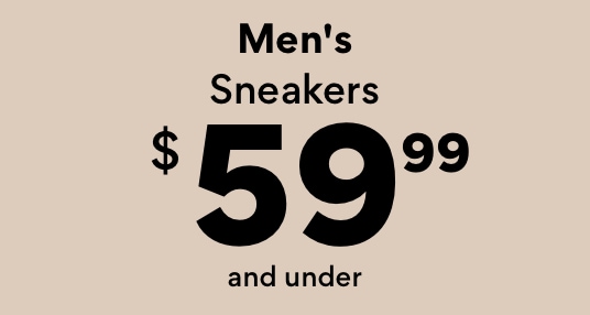 men's sneakers $59.99 and under