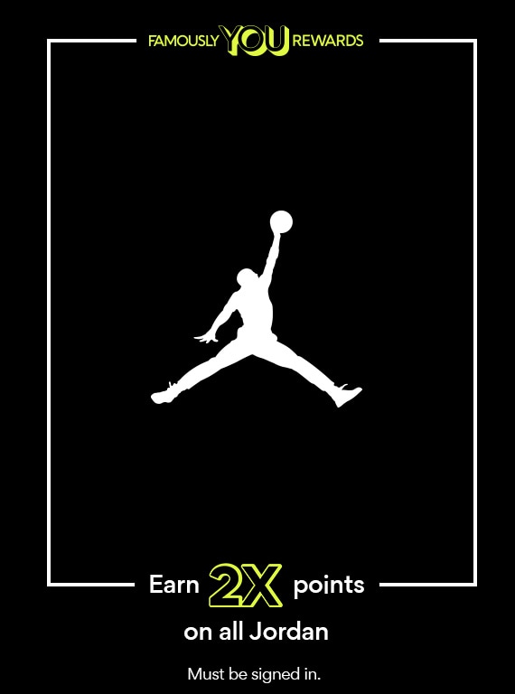 earn 2x points on all jordan 