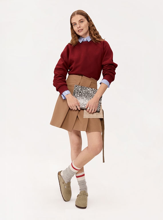 Woman wearing Boston Birkenstock Clogs