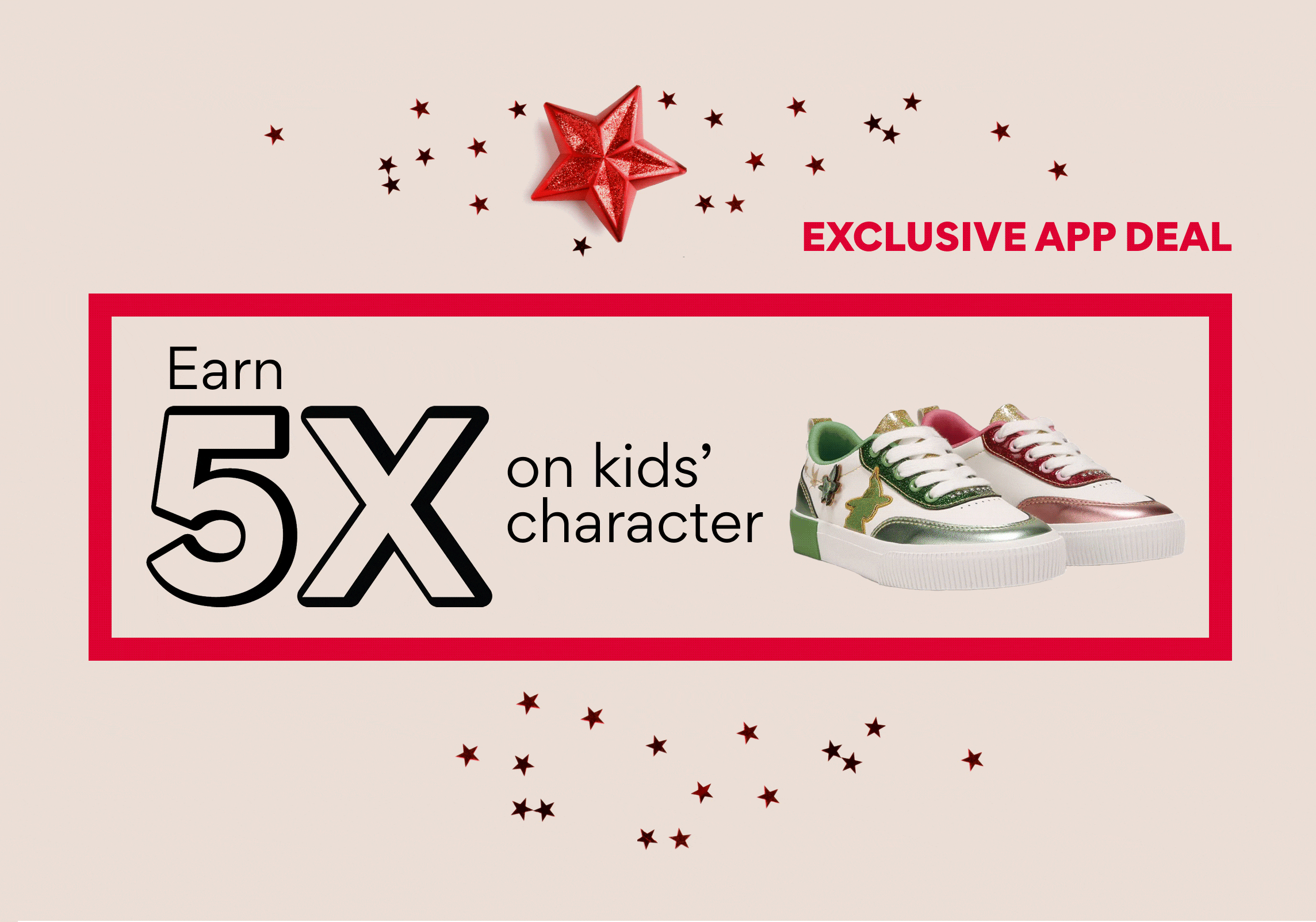 Earn 5x on Kids' character exclusive app deal