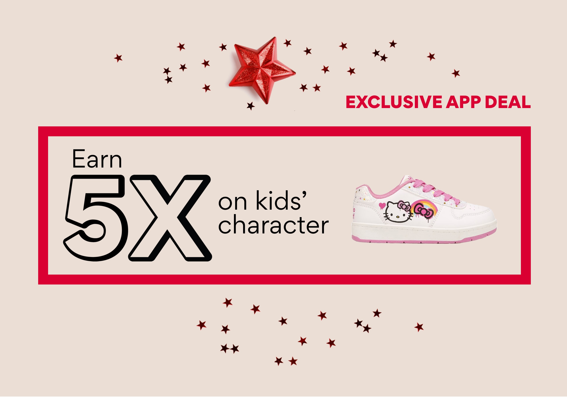 exclusive app deal 5x points on kids character shoes