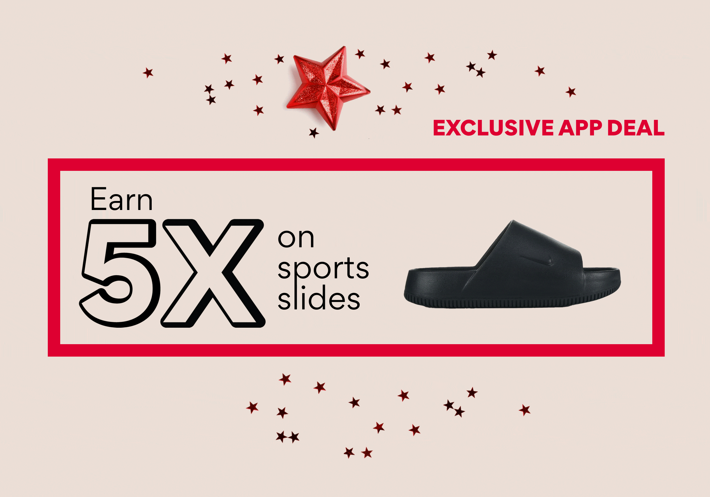 exclusive app deal earn 5x points on sport slides