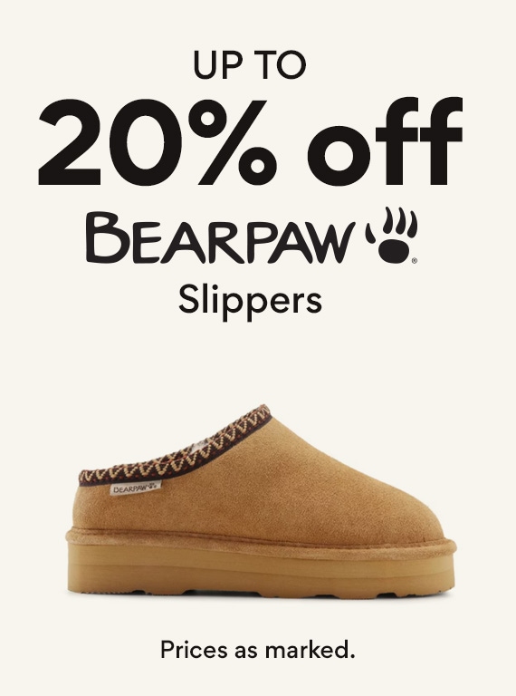 up to 20% off Bearpaw Slippers