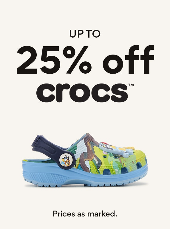 up to 25% off crocs