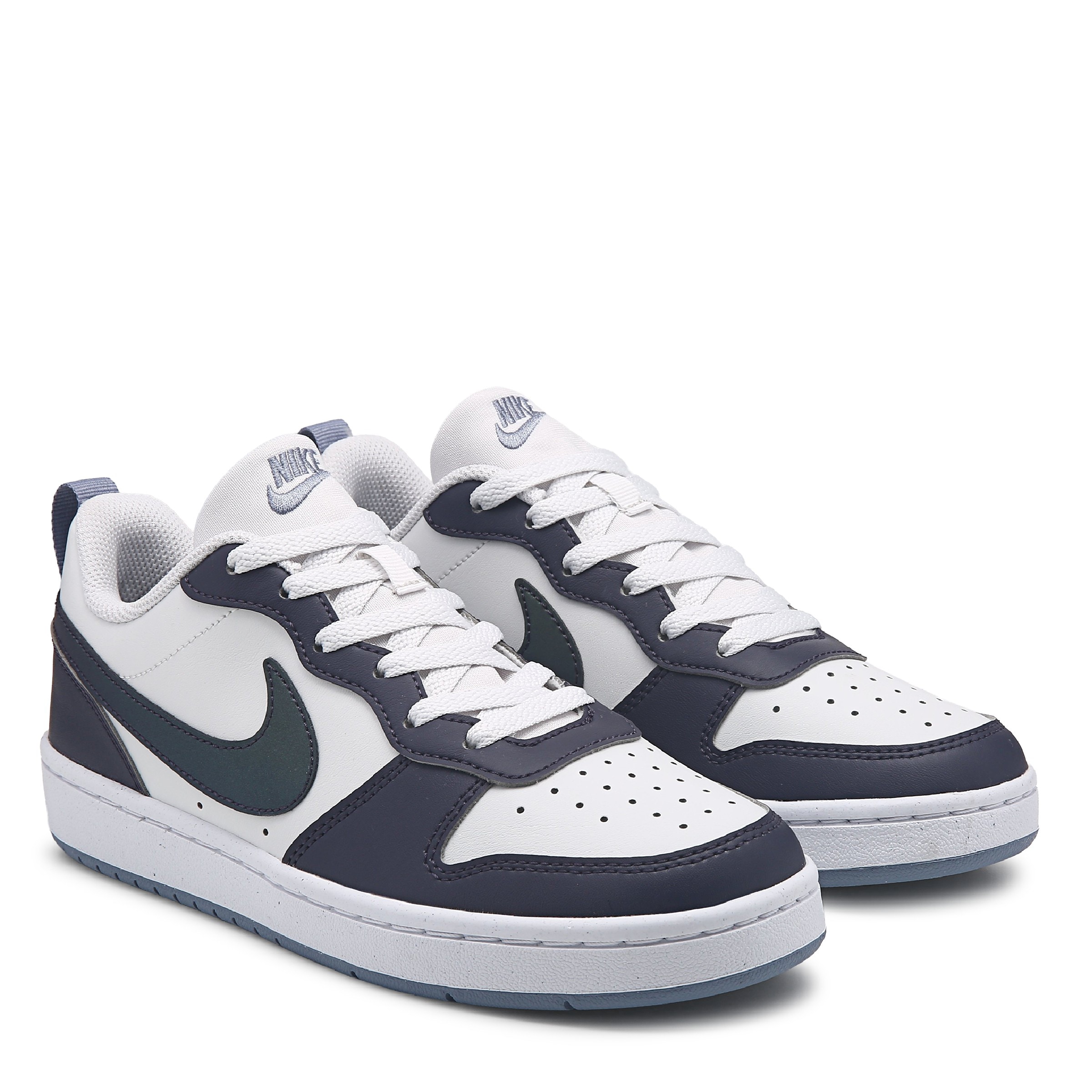 black and white nike court sneakers